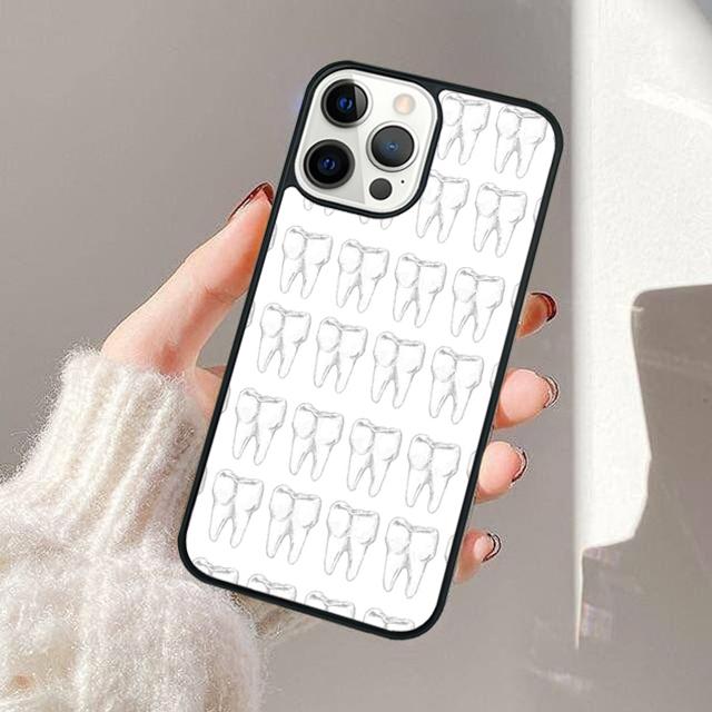 Dentist Tooth Pattern Phone Case For Apple iPhone 17 Air Pro Max Plus Coque For iPhone 17 Air 14 15 16 13 12 Max Cover