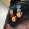 2Pcs Girl Hairpins Fruit Decor Stable Grip No Damage Bangs Side Clips Anti-slip Teeth Summer Color Hair Accessories