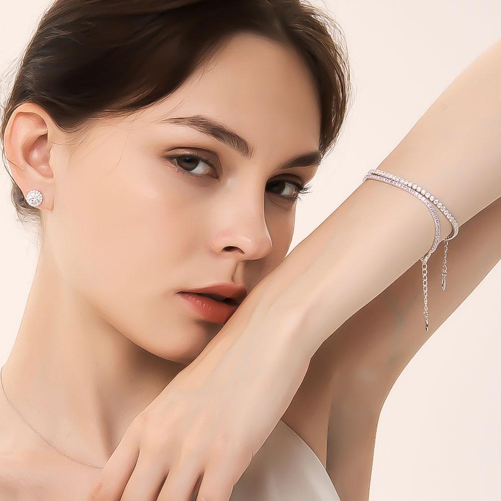Westisland Silver Colored Stone Tennis Bracelet (Select 1 Of 5)_Ws058