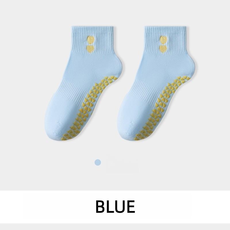 Womens Professional Pilates Yoga Socks Non Slip Dot Grip Ankle Socks For Indoor Exercise Running Jumping Rope Fitness