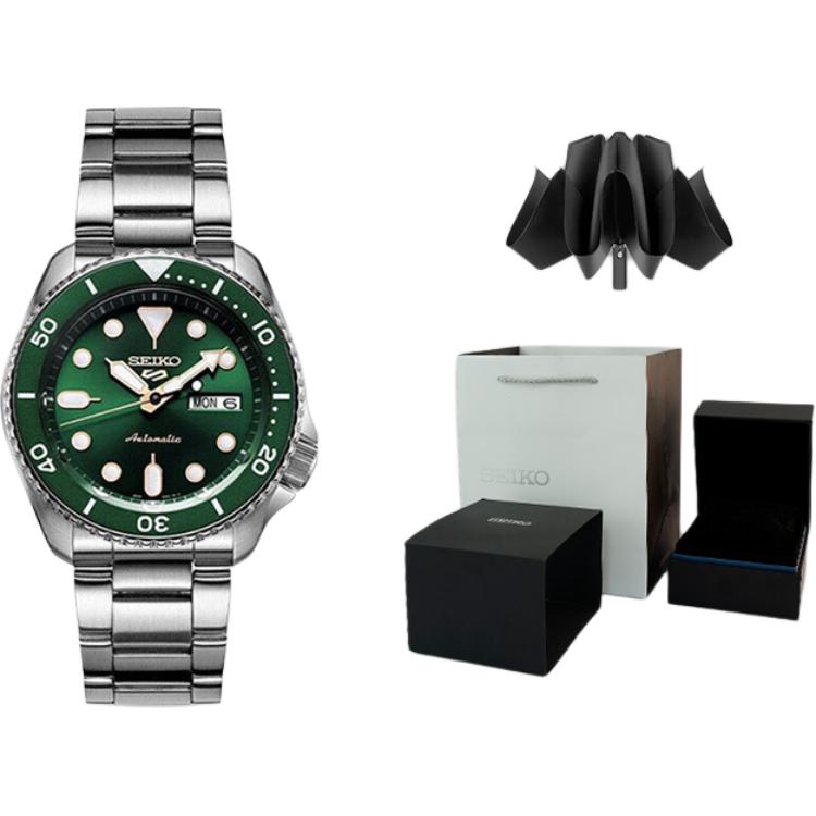Seiko SEIKO5 Mechanical Movement Watch Men's Watches Green Dial SRPD63K1