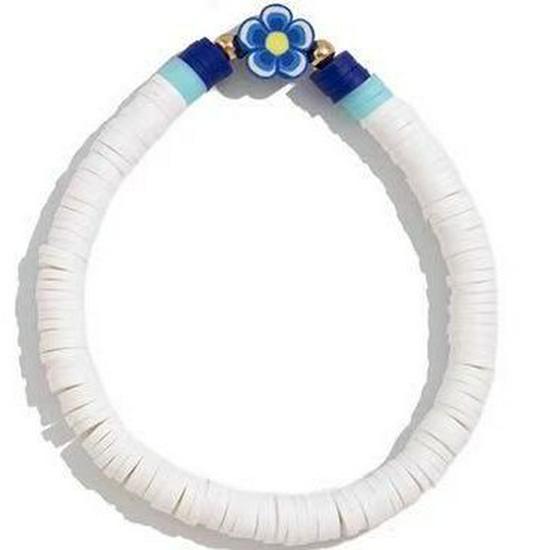 Bohemian Colorful Floral Polymer Clay Elastic Bracelet Set