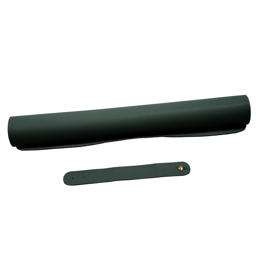 Multifunctional Table Mat Soft Waterproof and OilProof Leather Writing Desk Mouse Pad(Black Green )