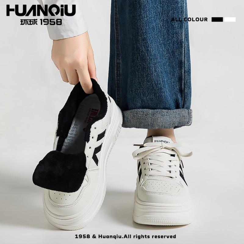 22 winter new velvet warm casual shoes student cotton shoes platform heightening board shoes 35