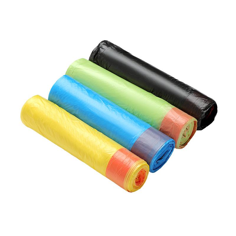 Automatic Drawstring Garbage Bag Household Kitchen Portable Thickened Disposable Black Large Plastic Bag