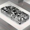 Coque de téléphone en verre trempé plaquée or compatible Galaxy S26 S25 S24 S23 S22 Ultra Plus. Présente un design en diamant argenté.