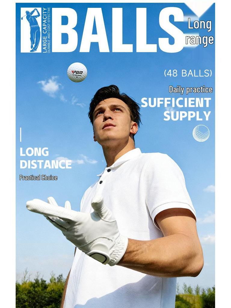 PGM Ultra-Langes Hoch-Elastisches Golfball-Geschenkset: 3/12/48er-Pack Hochleistungs-Übungsbälle