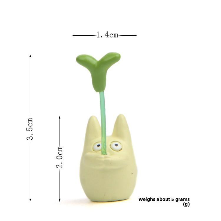 Cartoon Cute Totoro Umbrella Cat Pajamas Girl Mini Model Ornament Desktop