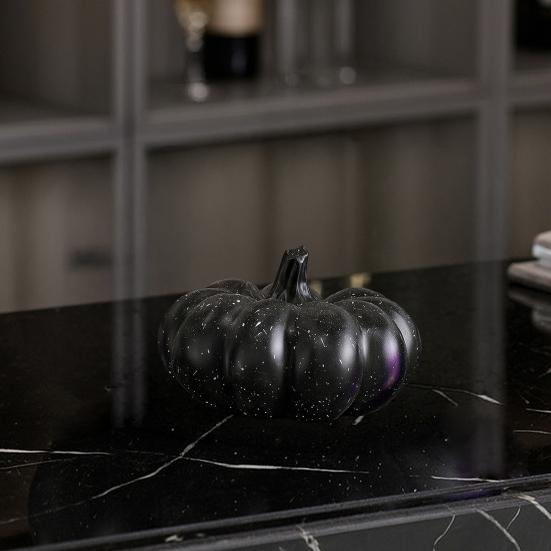 Halloween Pumpkin Ornaments, Resin Delicate Texture Stable Sculpture, Spotted Textured Accents, for TV Cabinet Wine Cabinet Table Decor