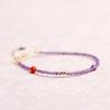 Thin2mm Natural Amethyst Bracelet for Good Luck for Women14k Niche design light luxury autumn vintage style bracelet