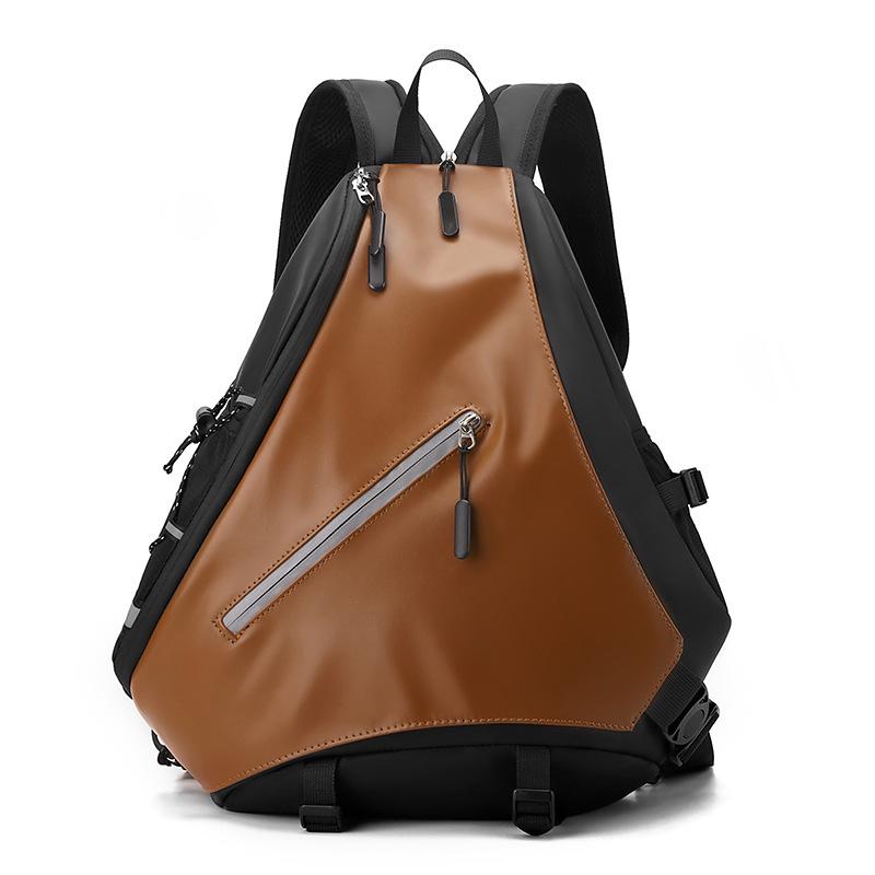 

Мужской рюкзак многофункциональная сумка через плечо большой вместимости нагрудная сумка сумка для езды коричневый