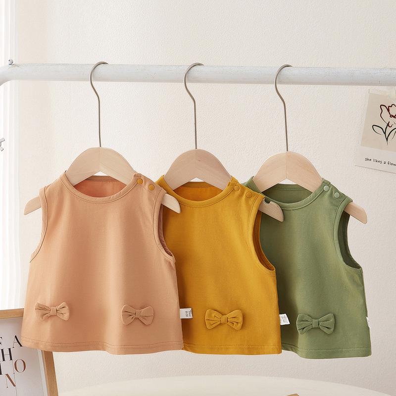 Reine Baumwoll Baby Spaghettiträger Weste - Ärmelloses Unterhemd für Mädchen und Jungen