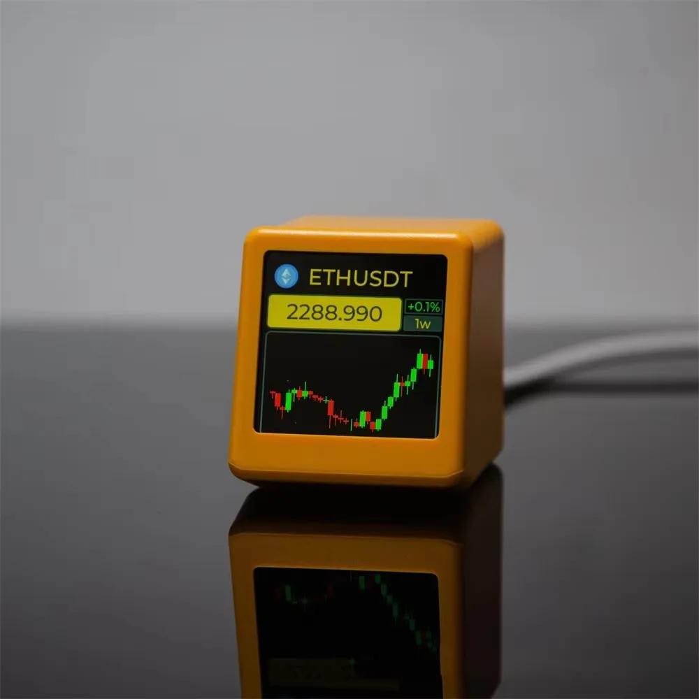 Smart Weather Clock Realtime Bitcoin Price Tracker Display Stock Ticker Cryptocurrency Exchange Rate Desktop Clock Home Decor