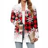 Women's Christmas Printed Lightweight Cardigan Long Sleeved Casual Loose Thin Fit With Pockets Cardigan Jacket