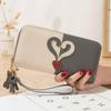 Women's Long Wallet: Korean Style, Contrast Color, Tassel, Mobile Phone Holder