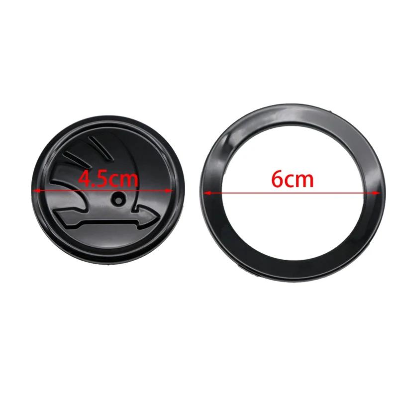 ABCDGE1 ABS Car Steering Wheel Emblem Badge Sticker Decals For Skoda Octavia Superb Rapid Kodiaq Karoq Fabia Kamiq Enyaq Citigo Vision