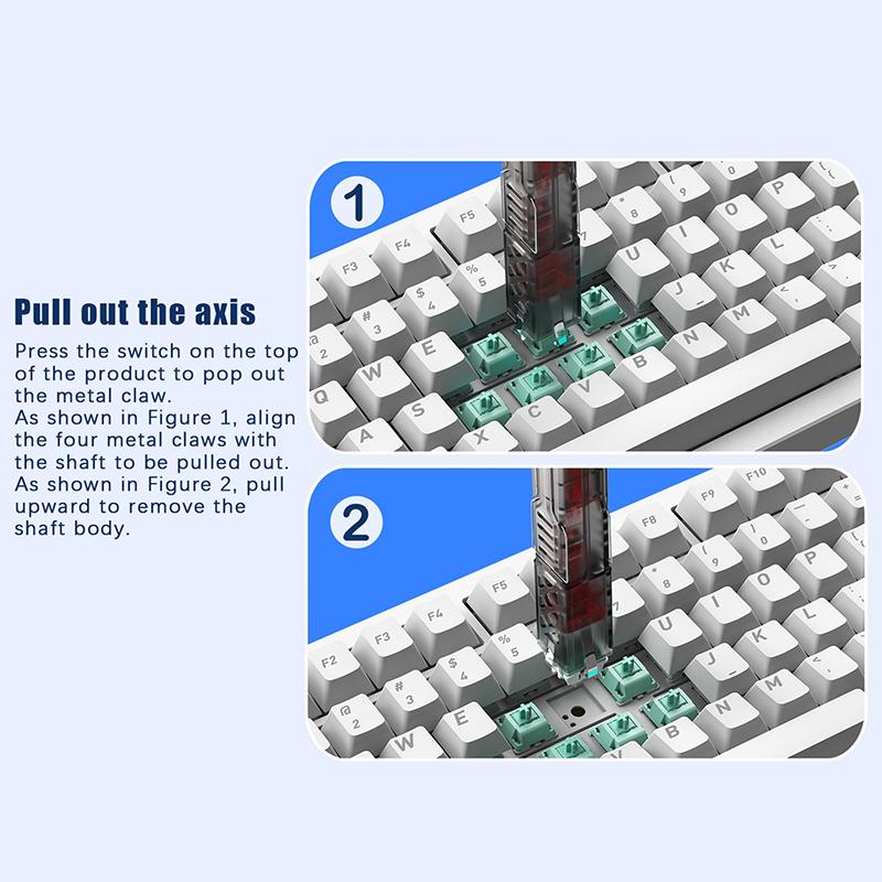 2 In 1 Switch Puller Keycap Puller Key Switch Keycap Puller For Mechanical Keyboard Gaming Keyboard Switches Cleaning Tool