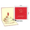 Handmade Pop-up Cake Music Greeting Card with Lights – Birthday Message and Gift