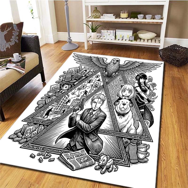 Spyxfamily Carpet Rug For Living Room Bedroom Home Sofa Decoration Kids Play Nonslip Floor Mat