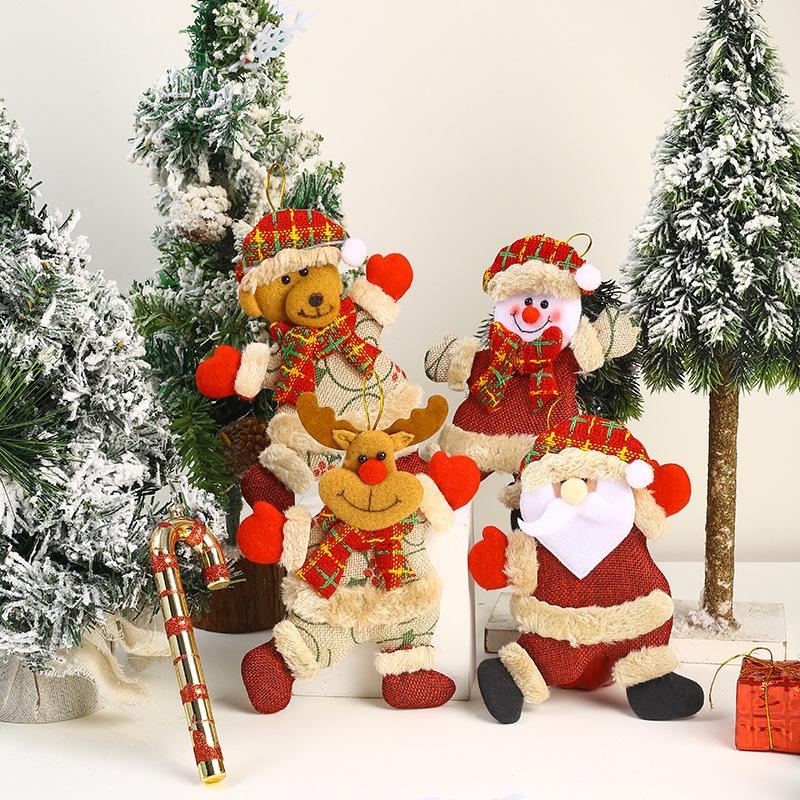 Christmas tree pendant doll dancing old man snowman deer bear doll gift Christmas pendant Christmas decorations dancing pendant