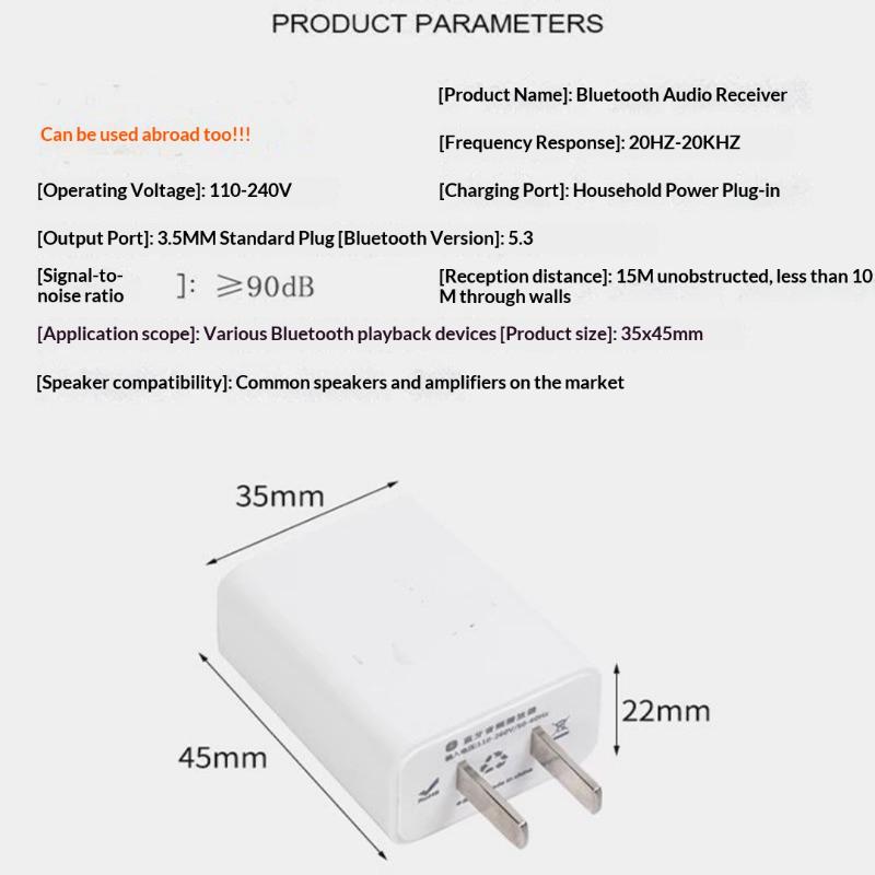 Bluetooth Receiver Wireless Audio For Old Stereo/Speaker/Wired Speakers/Home Audio Music Streaming Stereo System