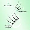 6/10 Rows Natural Manga False Eyelashes Korean Reusable Eyelashes Extension Individual Lashes Clusters Glue/No Glue Style