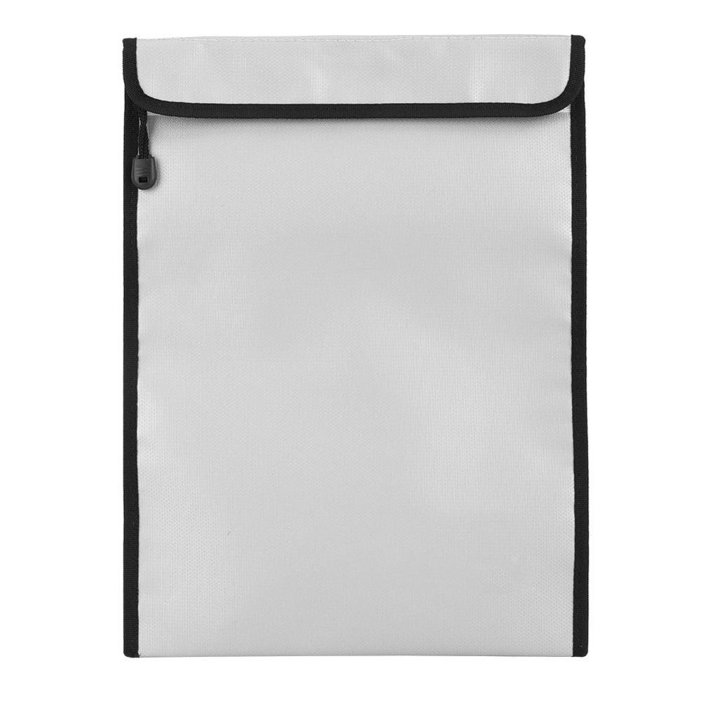 Waterproof Fireproof Document Bag Zipper Closure Envolope Design Document Envelope Silver Safety Fireproof Pouch File Storage