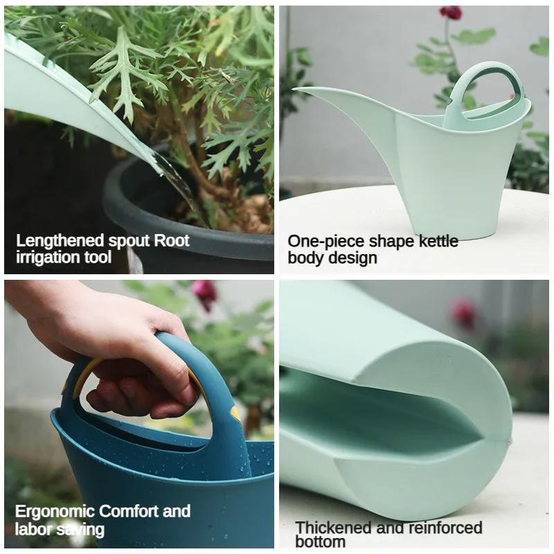 Household Portable Gardening Watering Kettle, Long Spout Watering Kettle, Garden Plastic Flower Watering Kettle, Capacity 2L