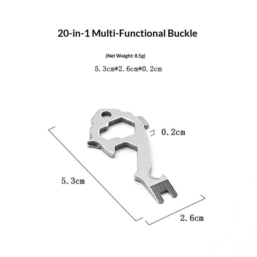 WAIYE 20 In 1 Portable Mini EDC Multi Tool Keychain Bottle Opener Flathead Phillips Screwdriver For Outdoor Camping Emergency