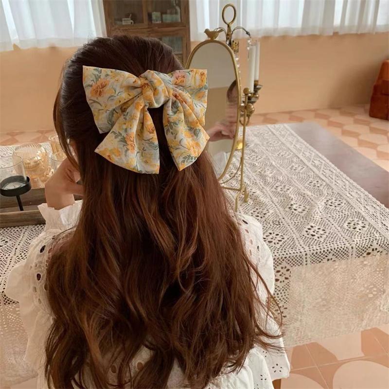 13*10cm Damen Haarspange Schleifen Koreanische Weiße Schwarze Haarspange Schleifen für Dame Mädchen Pferdeschwanz Haarstyling Zubehör