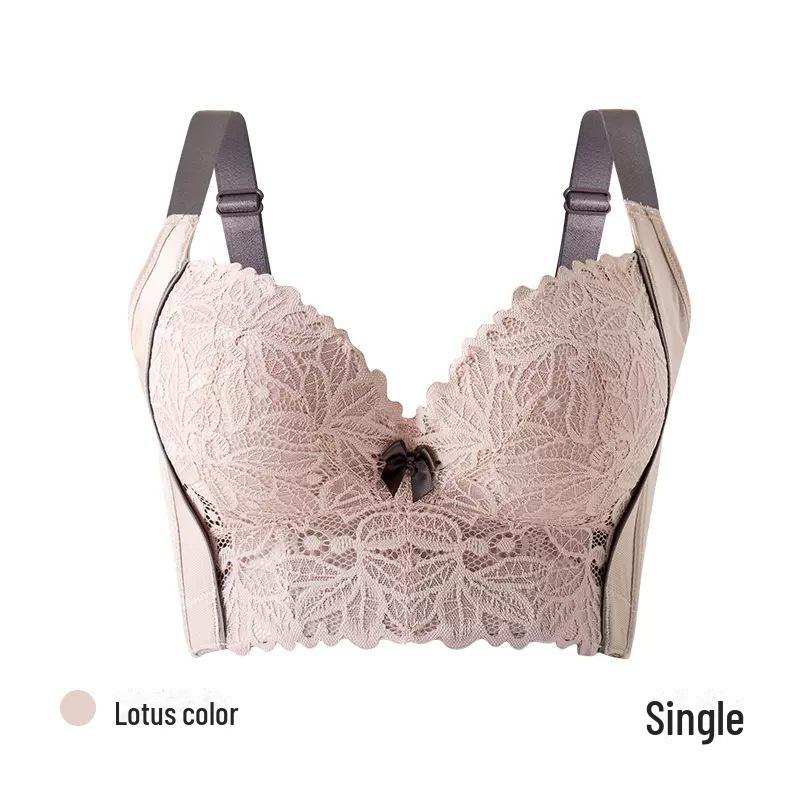 

Женский регулируемый бюстгальтер для маленькой груди — собирает, предотвращает провисание, расширяет и корректирует 75A Essential Oil Cup 2.5CM, Five Hooks розовый