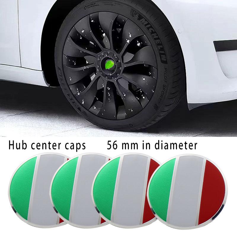 4x Car Wheel Hub Center Caps 56mm United States Germany England Italy France National Flag For Rim Cover Badge Emblem Exterior Styling Accessories
