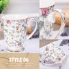350ML Bone China Ceramic Coffee Mug Cafe Floral Painting Cup Creative Ceramic Milk Tea Cup Vintage Tea Ceremony Drinkware