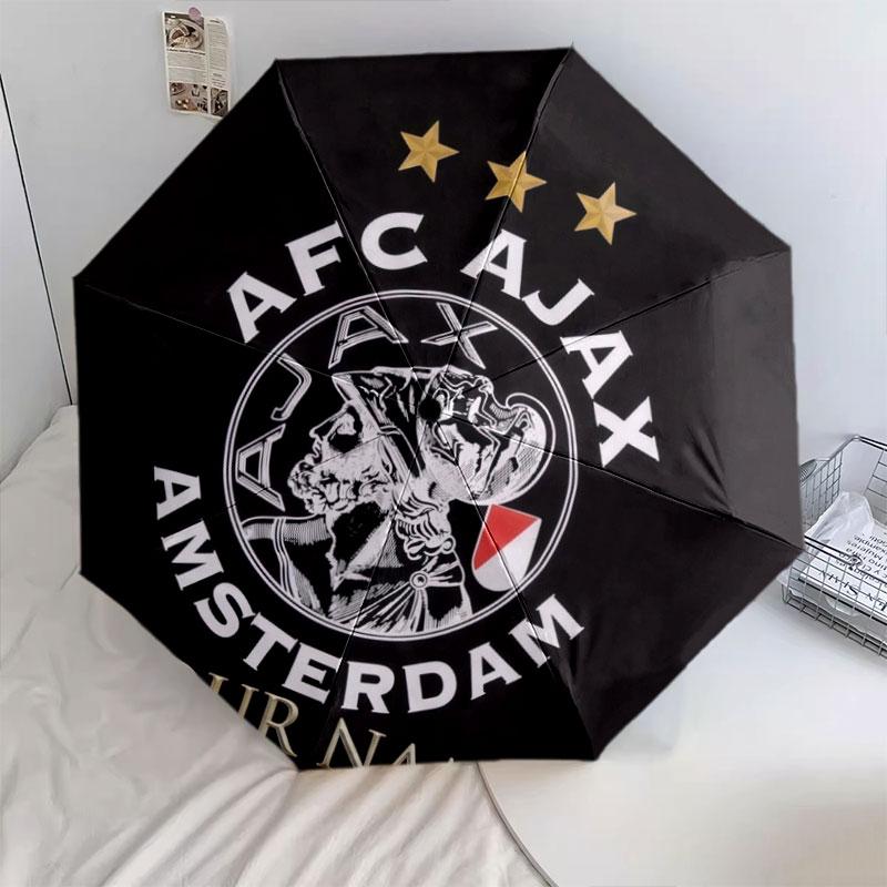 1 PC Automatic Folding Umbrella - AFC Ajax Custom Name Pattern, Portable & Foldable Design with 8 Ribs, Christmas Birthday Gifts