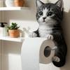 3D Kočka Tvar Držák toaletního papíru Kočka Pryskyřice Dávkovač toaletního papíru do koupelny Koupelnová dekorace