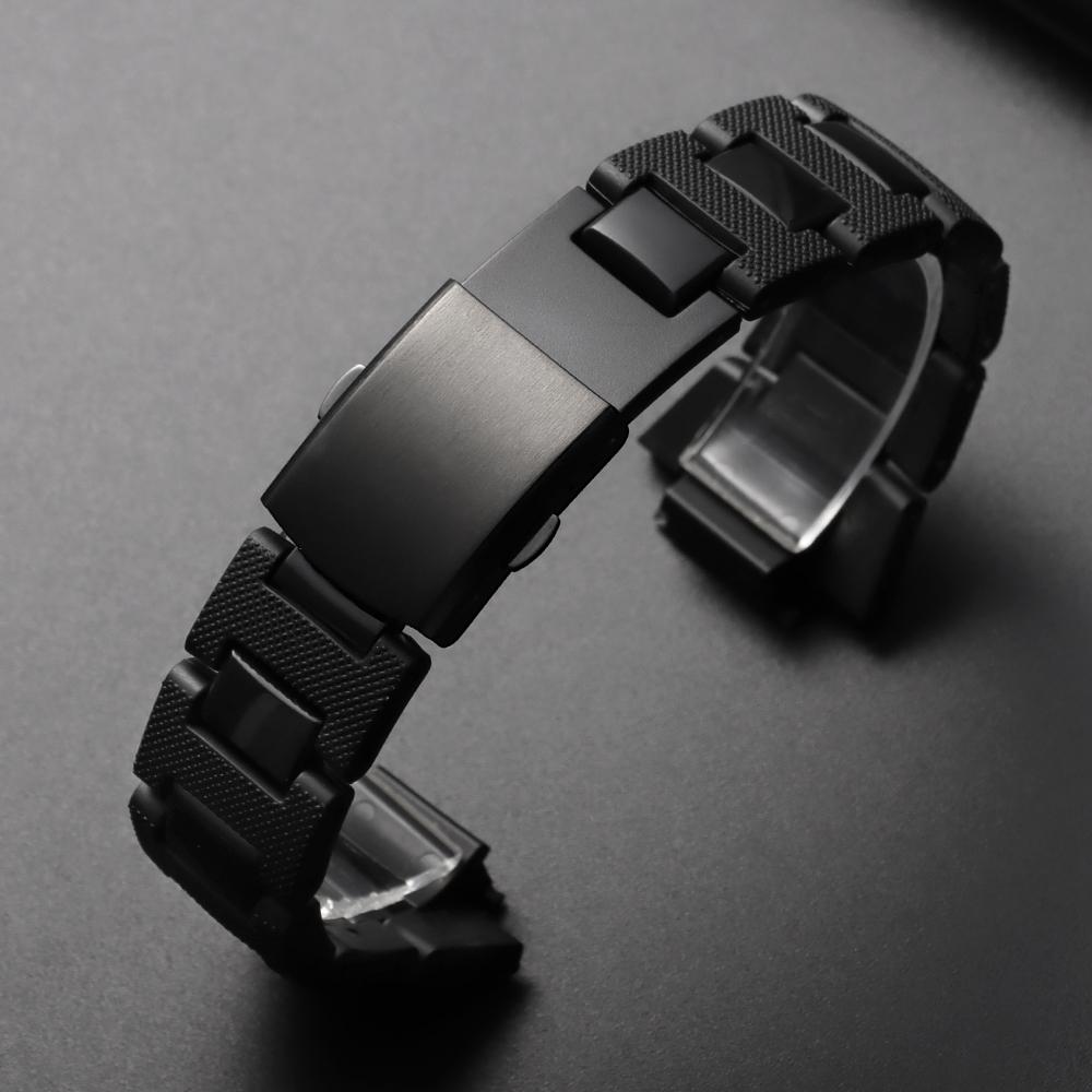 

16 мм Пластиковый Стальной Ремешок для CASIO DW6900 DW9600 GW-M5610 DW5600 Металлический Браслет для Мужчин Женщин Легкий Черный Спортивный Браслет 16mm