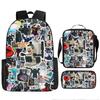 Fast Delivery Skibidi Toilet Backpack Cross-border Fashion Backpack Retro Schoolbag Cartoon Backpack Three-piece Set