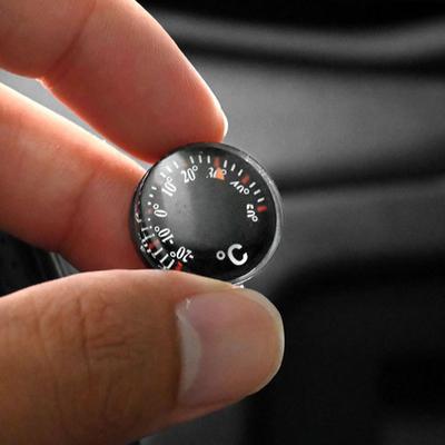 Portable Mini Circular Thermometer Waterproof Scale Measurement Dial Thermometer Plastic 20mm Thermometer Office Car