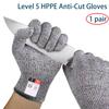 Guanti Antitaglio HPPE Livello 5 Cucina Giardinaggio Guanti a Maglia Antitaglio Anti-Spina Resistenti all'Usura Guanti da Taglio per Edilizia in Vetro