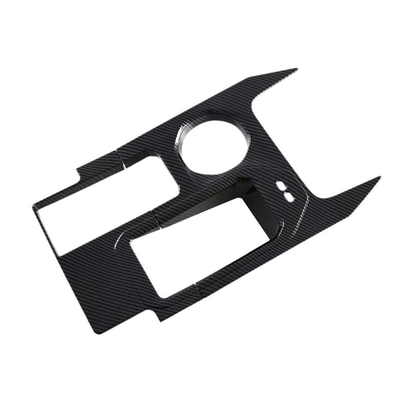 

For BMW 5 Series G60 2024 Center Console Cup Holder Cover Trim Decoration Interior Accessories ABS Carbon Fiber Carbon Fiber Pattern