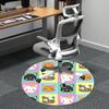 1pc Cat Faces Office Round Area Rug,  Mat Suitable ForOffice, Under Office Chairs Bedroom Living Room Home Decor, Room Deco