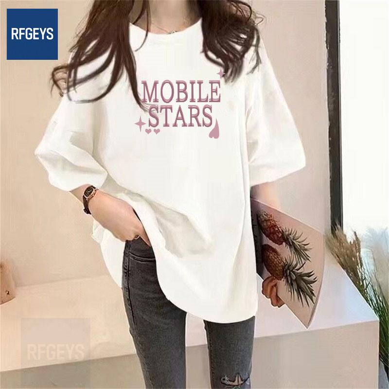 Plus Size Women's European Style Round Neck T-Shirt - Trendy, Loose, Slimming Short Sleeve Summer Top