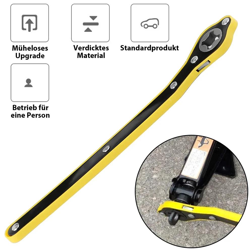 Car Labor-saving Jack Ratchet Wrench Scissor Jack Garage Tire Wheel Lug Wrench Handle Labor-saving Wrench Car Repair Tool