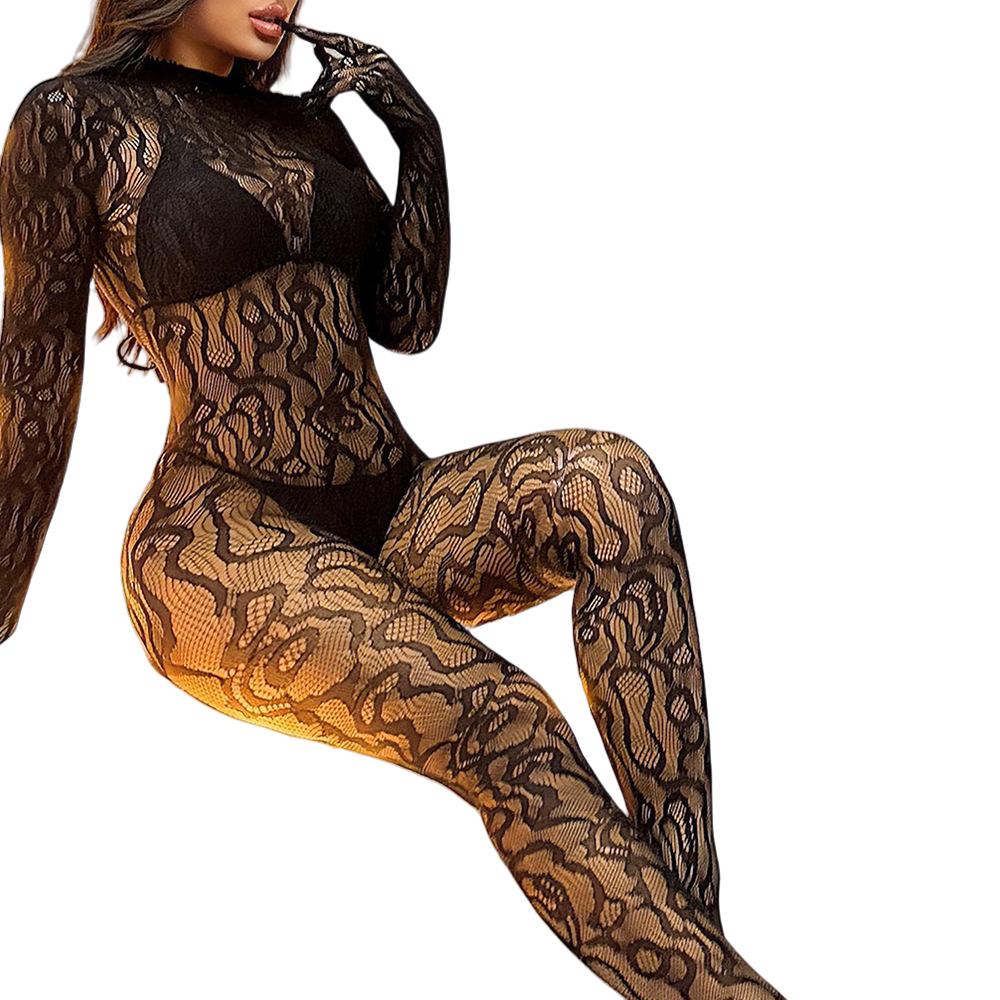 Dámské Sexy Prádlo pro Dospělé Sex Hra Bez Rozkroku Body Průhledné Punčochové Kalhoty pro Body Otevřený Rozkrok Punčochové Kalhoty Erotické Kostýmy Síťované Prádlo