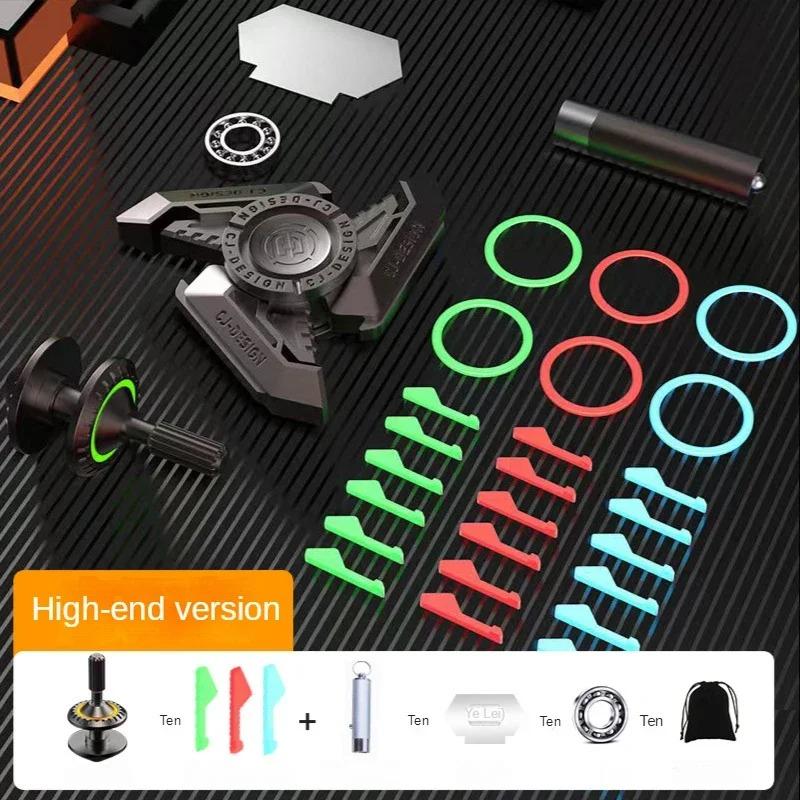 DIY Luminous Fidget Spinner Antistresová hračka Spinning Tip Pozor a soustředění Uvolněte stres Rukojeť Top pro autismus