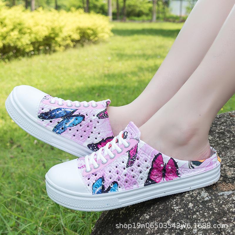 Fashion Outdoor Summer Shoes Travel Sandals Women's Sandals Large Size Comfortable Prints Student Shoes Girls Casual Butterfly Prints