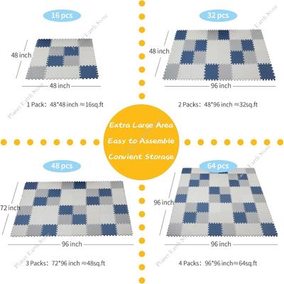 6/12Pcs Foam Baby Play Mat Puzzle Mat 30*30*1CM Kids Interlocking Exercise Tiles Rugs Children Room Activities Mat for Baby