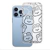 Transparent Mobile Phone Case Apple 17promax Line Cartoon Rabbit Iphone12 Anti-drop Protective Case 16 Women's 14