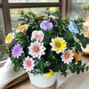 5Pcs Fake Flower Insert Weather-Resistant Resin Artificial Flower Stress-Relief Indoor Outdoor Home Garden Ornament