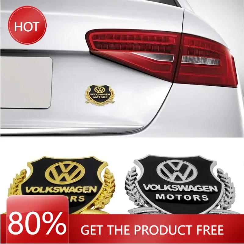 2025 Hot 2pcs Decal for Volkswagen Golf MK4 MK6 MK7 Jetta Touareg Beetle Passat Polo Tiguan CC Car Body Sticker Metal Emblem Sty